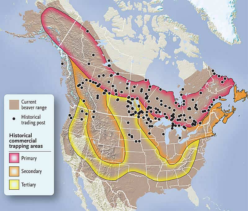 Beaver Range Map - North America