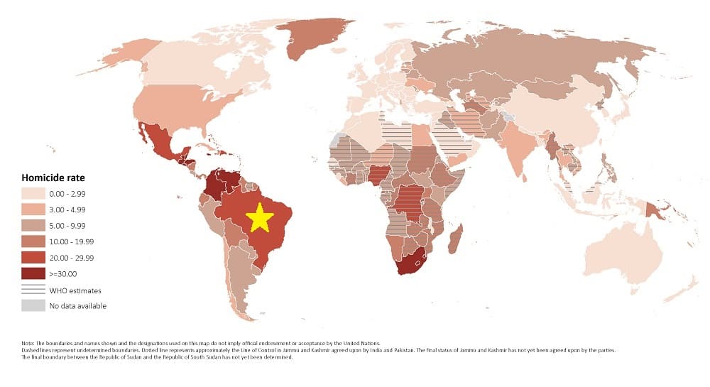 Homicide Rates by Country