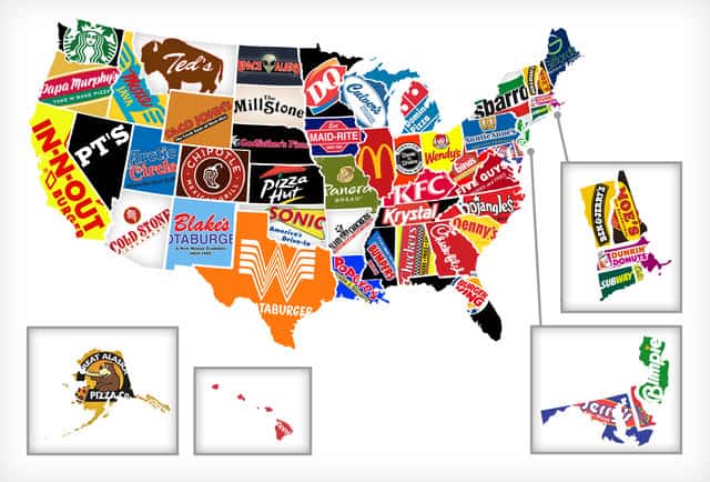 Fast Food Restaurants Map in US