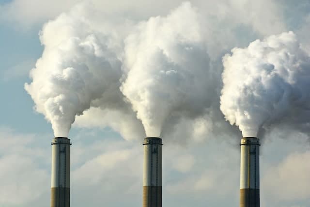 Fossil Fuel Power Plants Emitting Carbon Dioxide