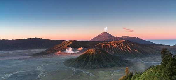 Sunrise at the Bromo Volcano Mountain in Indonesia