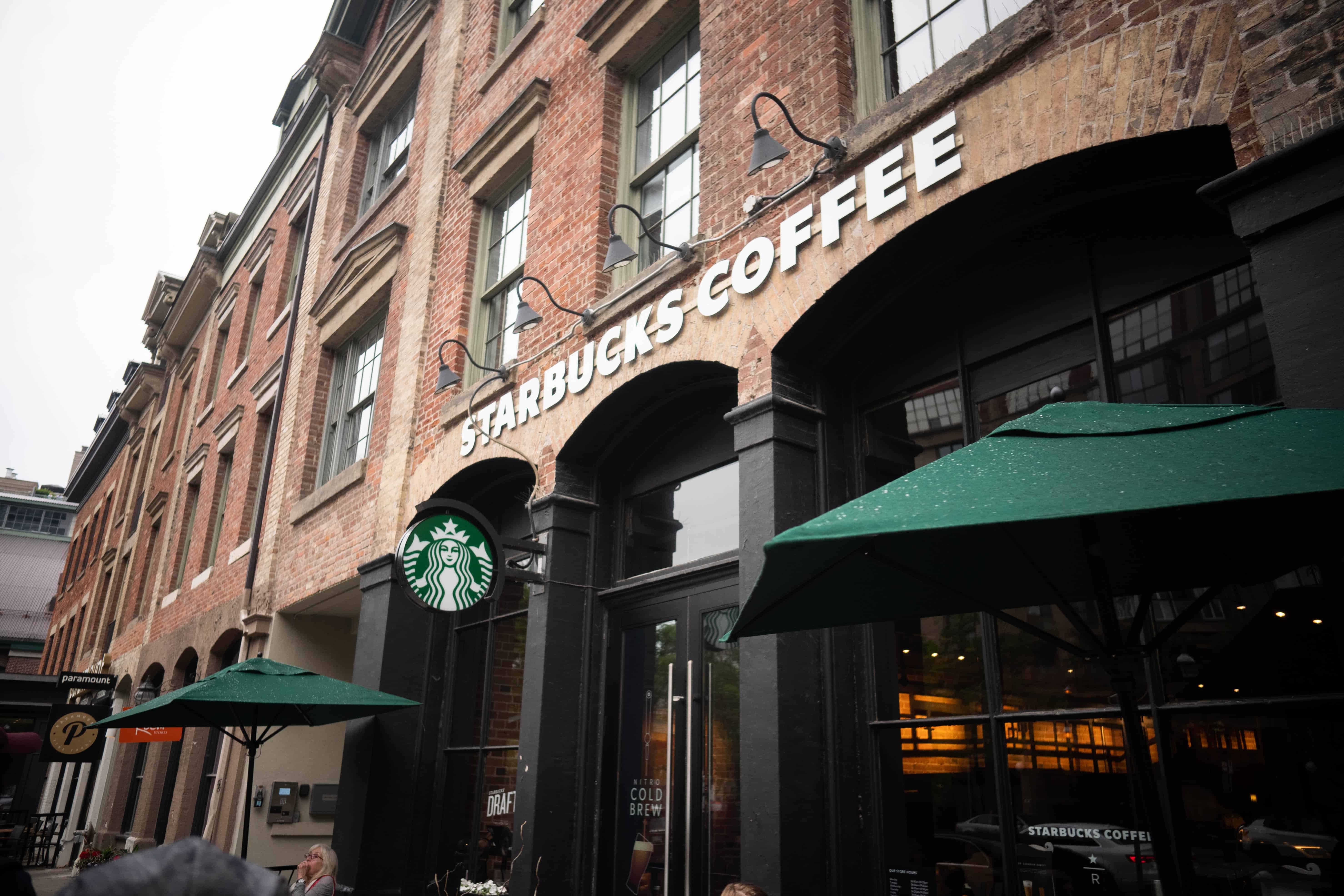 starbucks cafe on the street, coffee facts