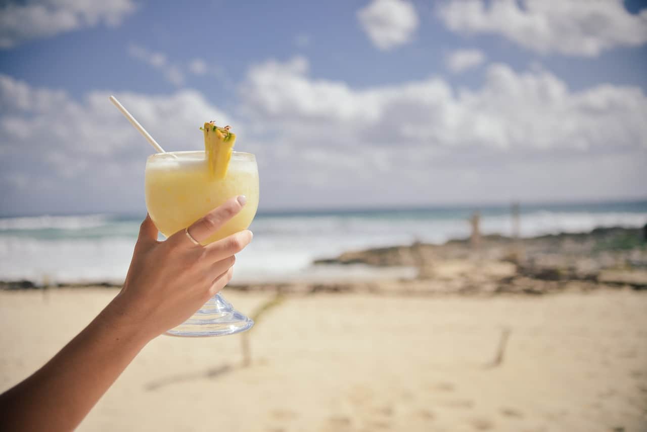piña colada made of pineapple juice