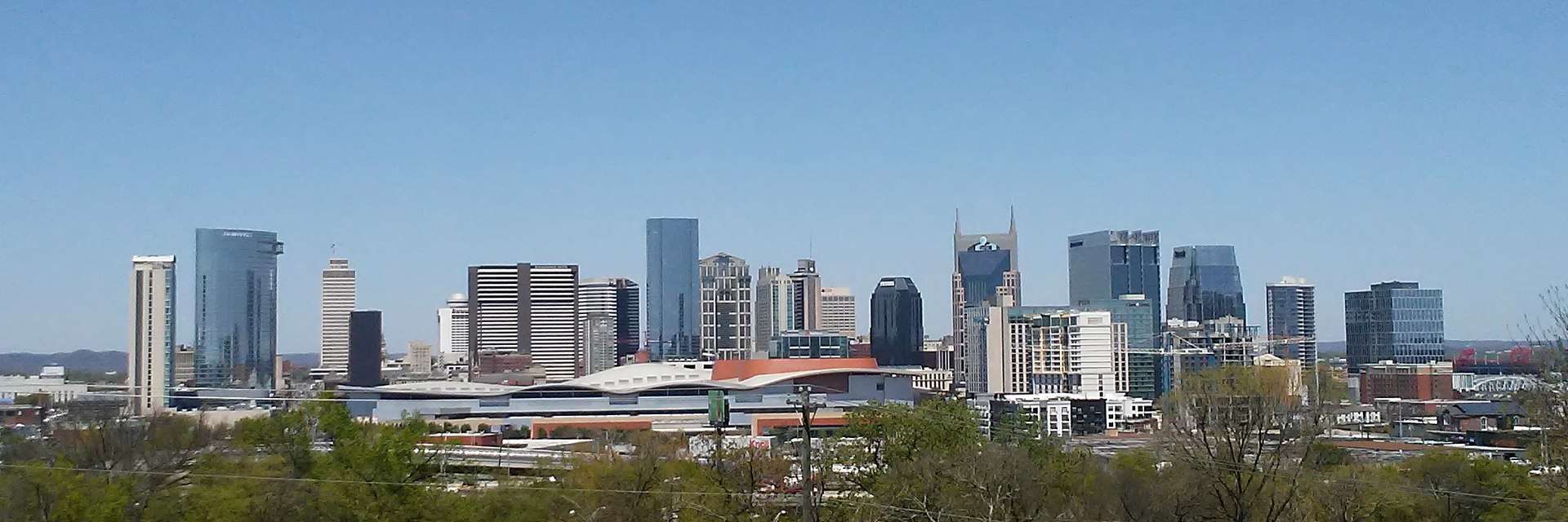 The Nashville skyline in 2018, home of country music, music facts