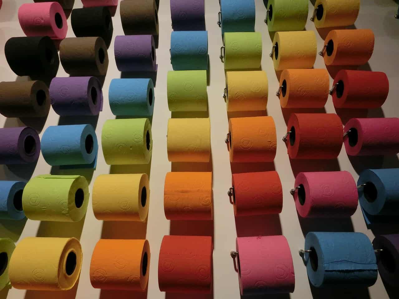 colored toilet paper