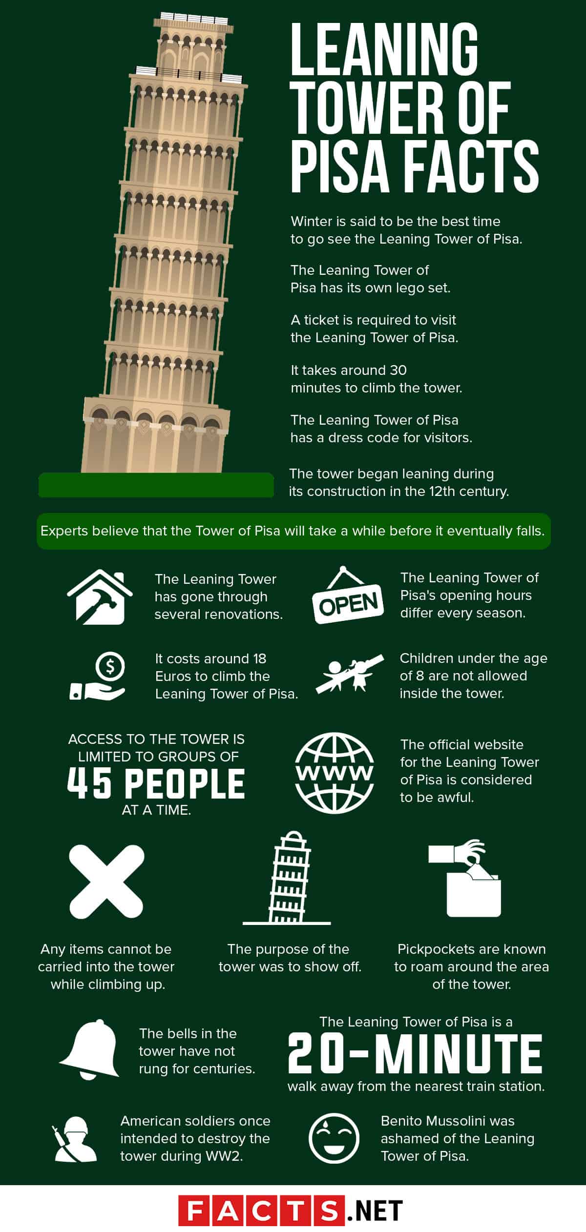 facts about the leaning tower of pisa facts about the leaning tower of pizza