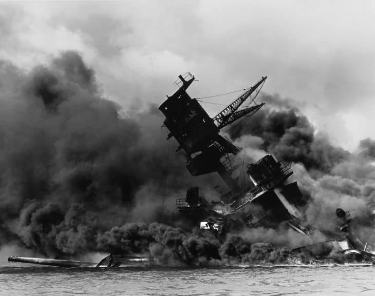 Pearl Harbor Facts, Arizona sunk