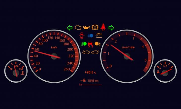 car dashboard, dashboard symbols