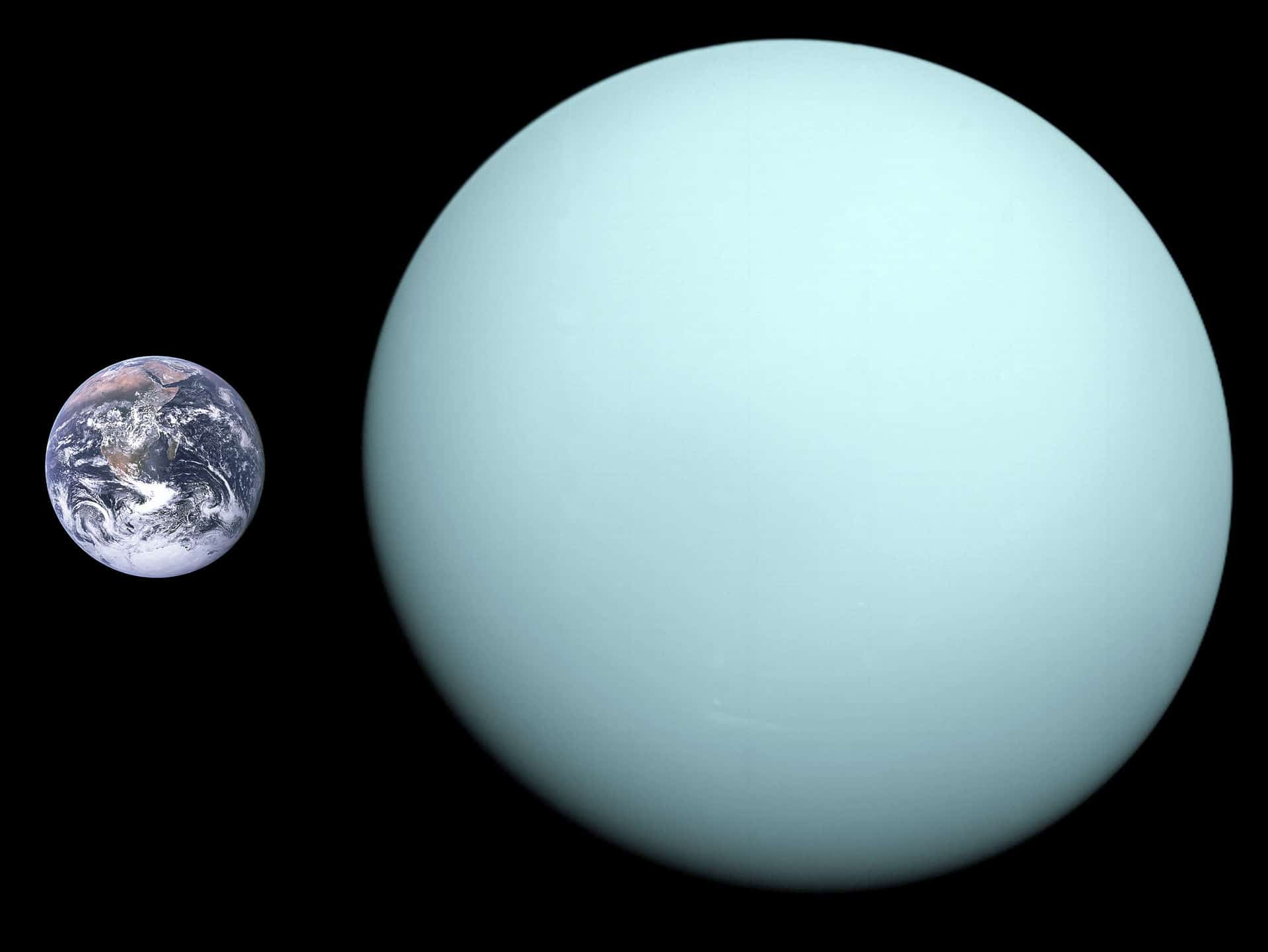 Uranus, Erde, Planet, Sonnensystem, Uranus Größenvergleich