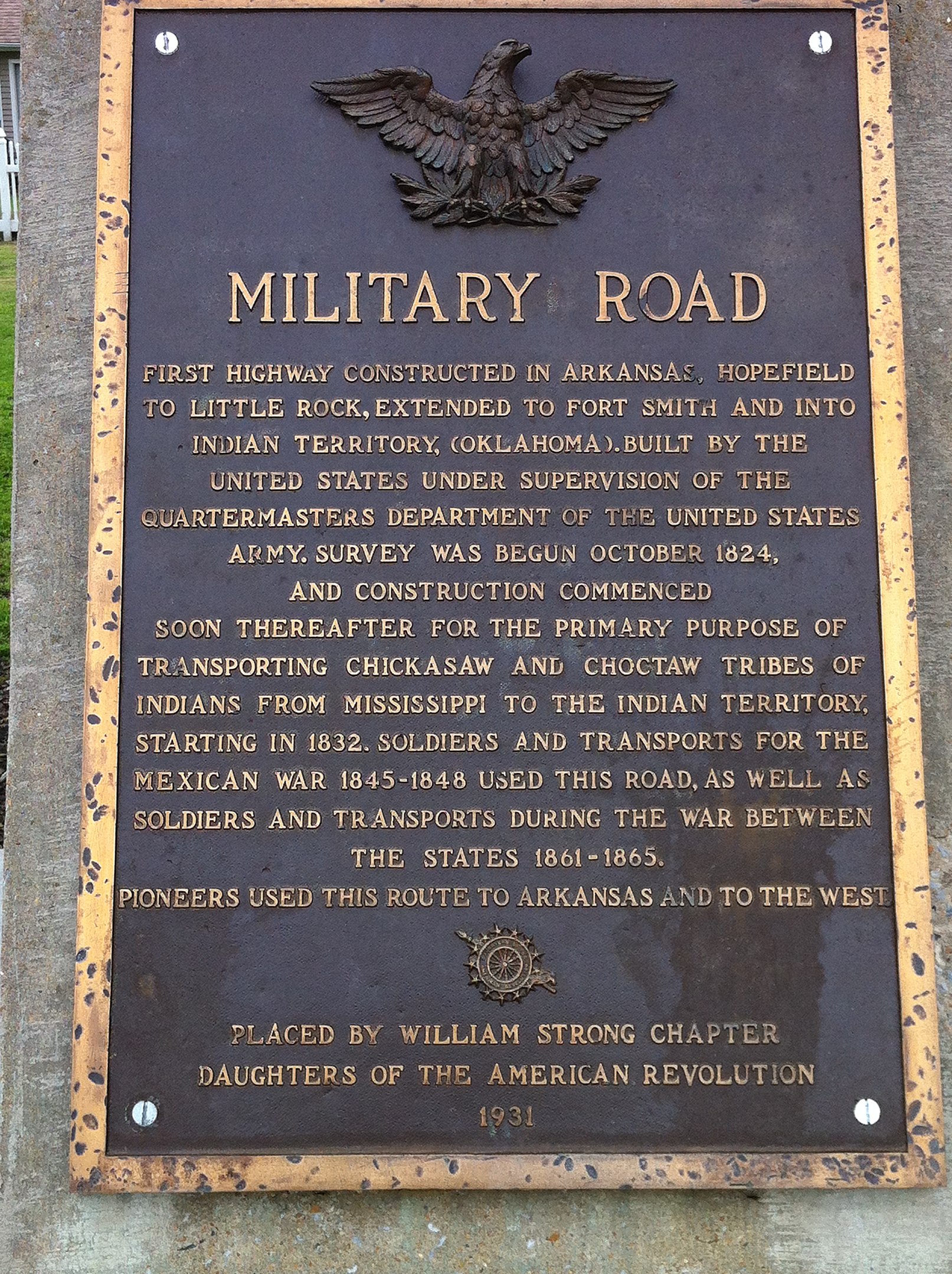 Andrew Jackson Facts, Trail of Tears Memorial