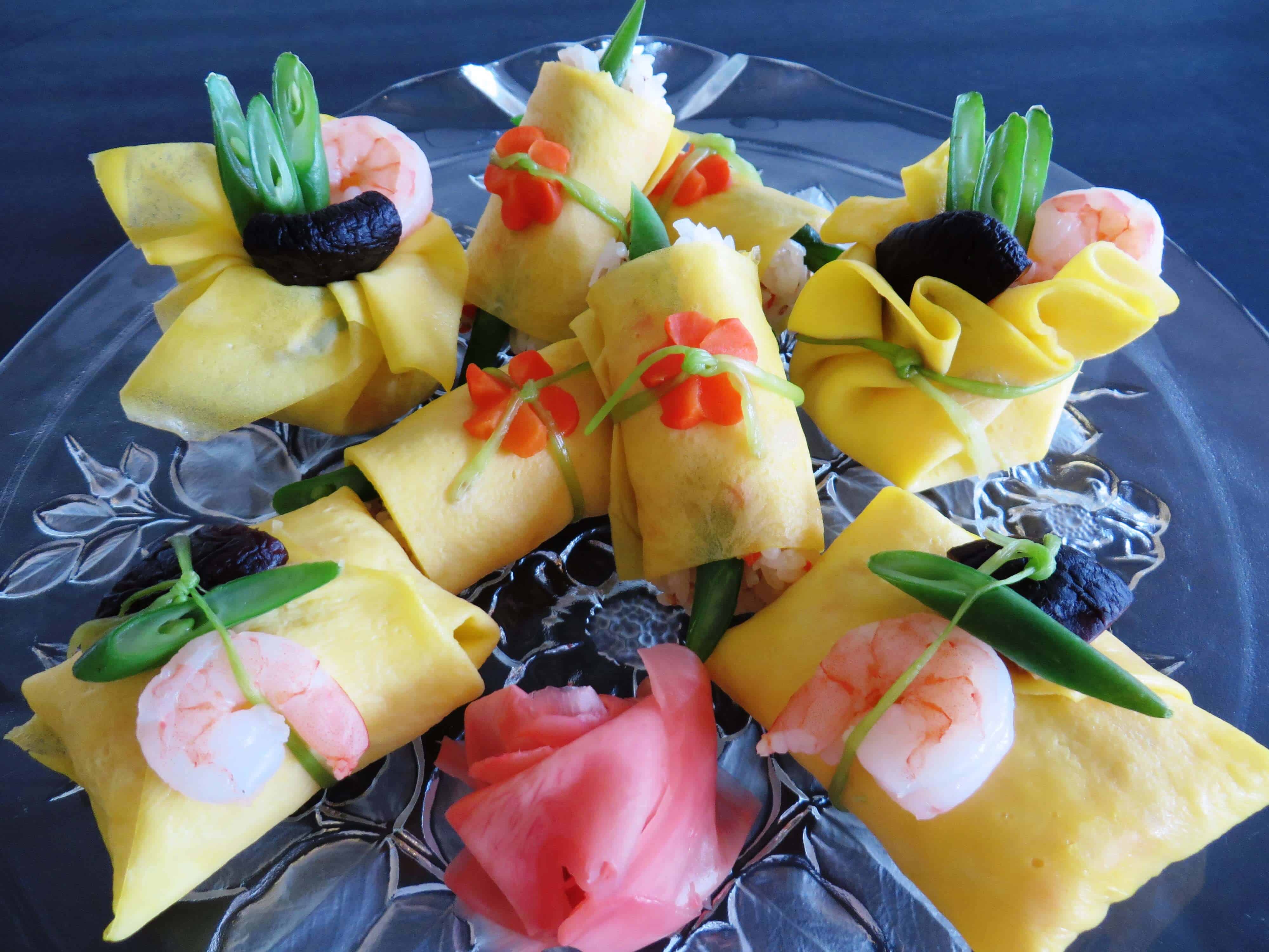 Chakinzushi, types of sushi