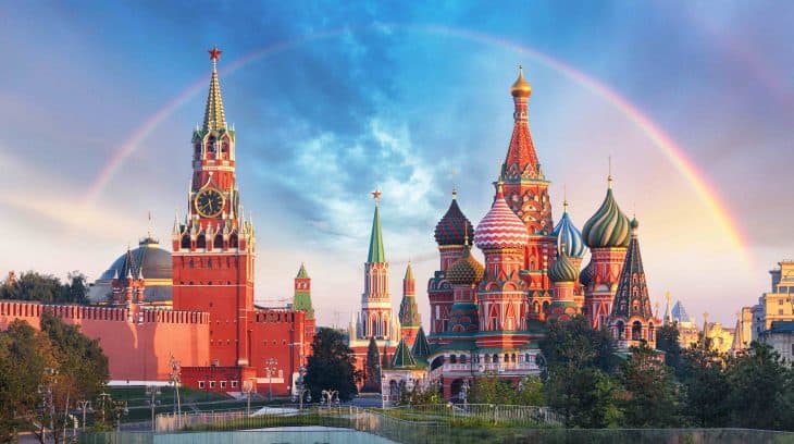 Russia facts, Red Square with Moscow Kremlin and St Basil's Cathedral