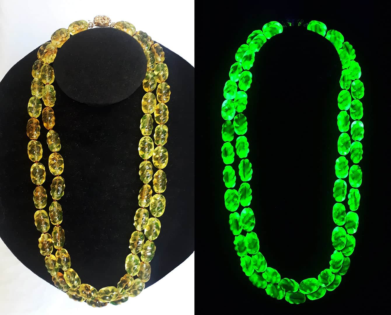 Uranium Facts, Uranium Glass Necklace