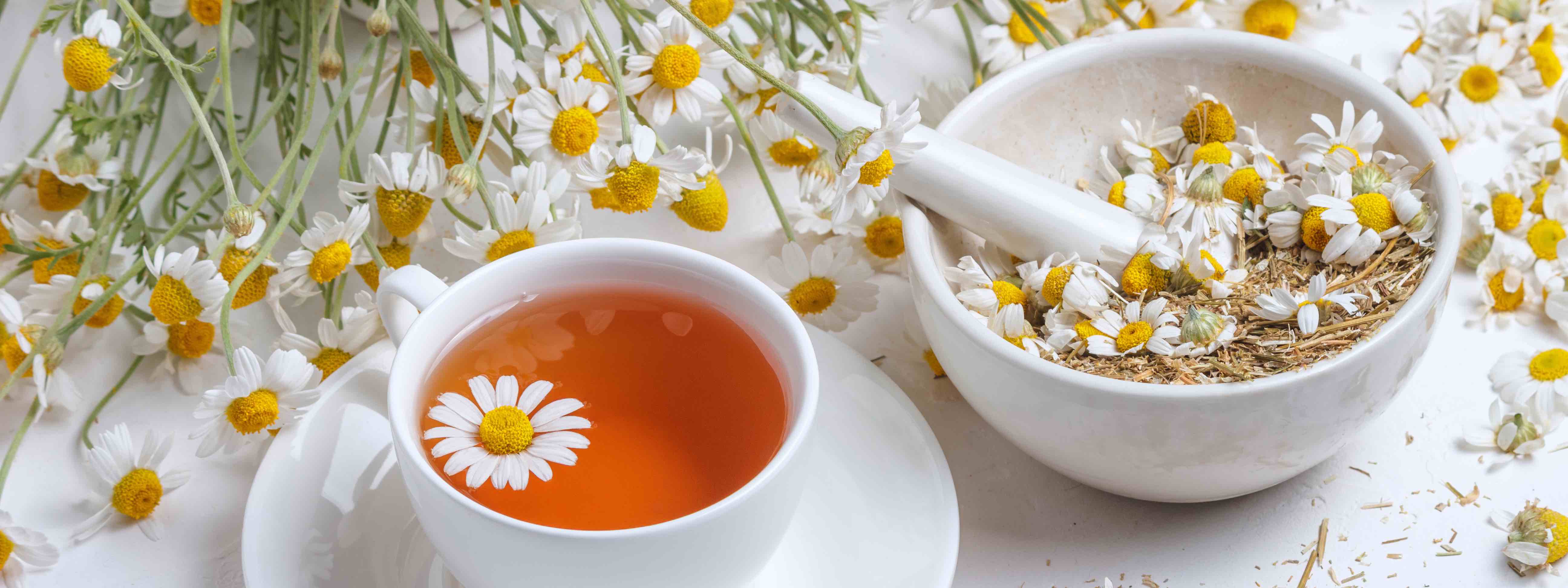 types of tea: chamomile tea