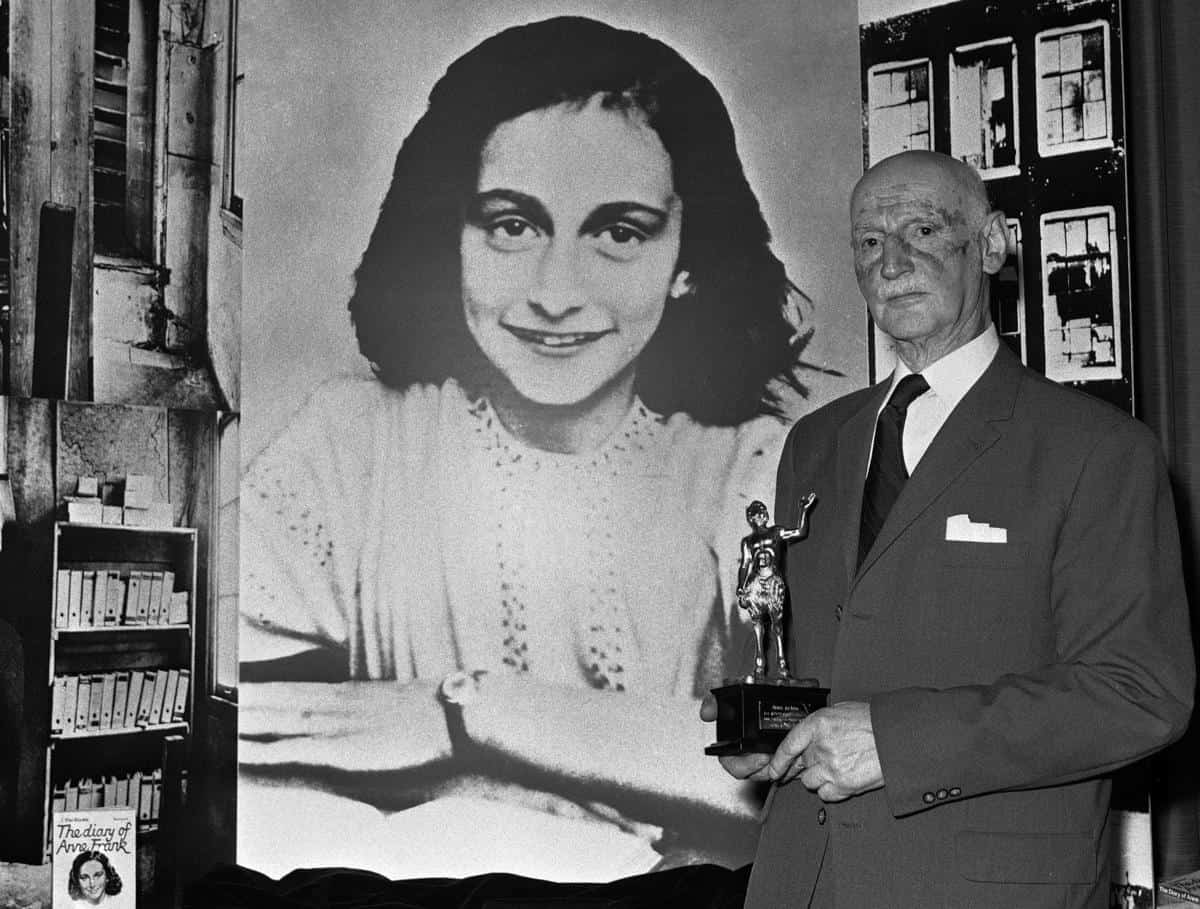 Anne Frank and her father, Otto Frank