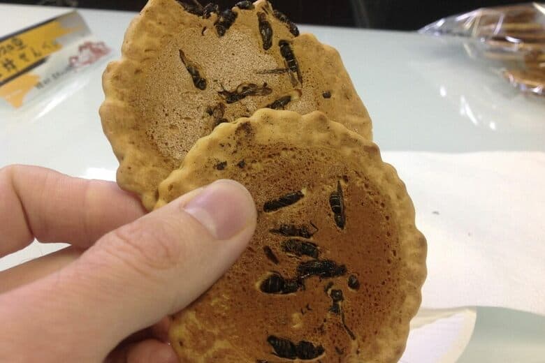 Jibachi senbei, japanese street food, asian street food