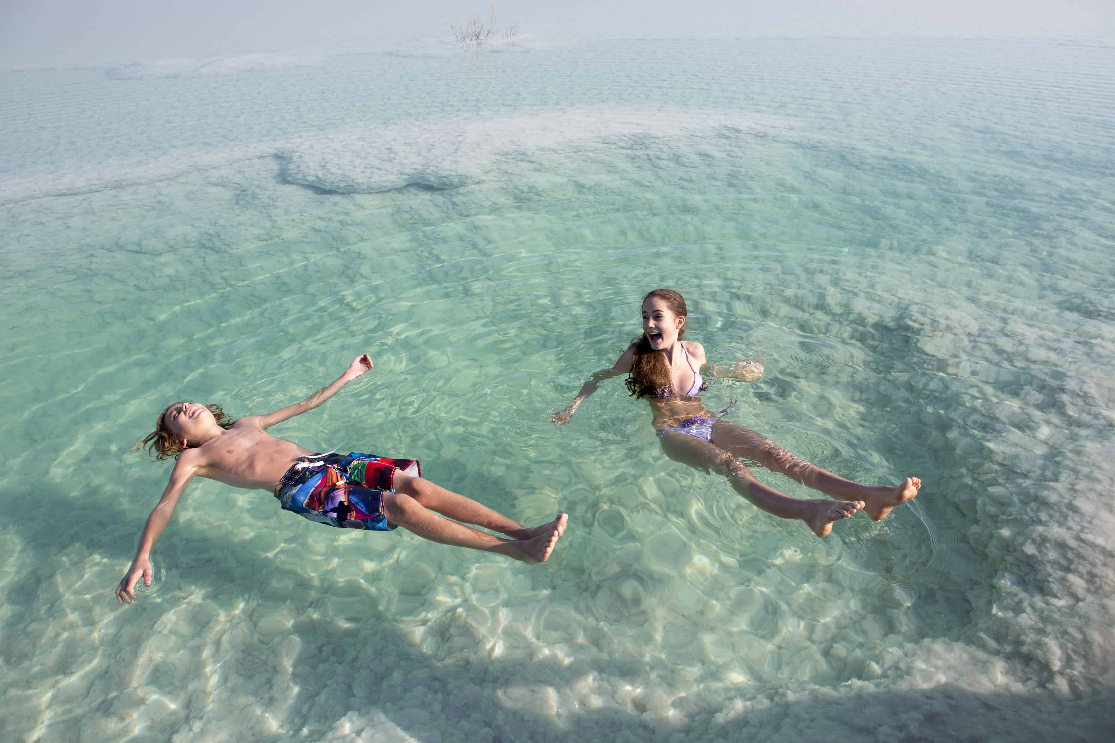 floating on the dead sea