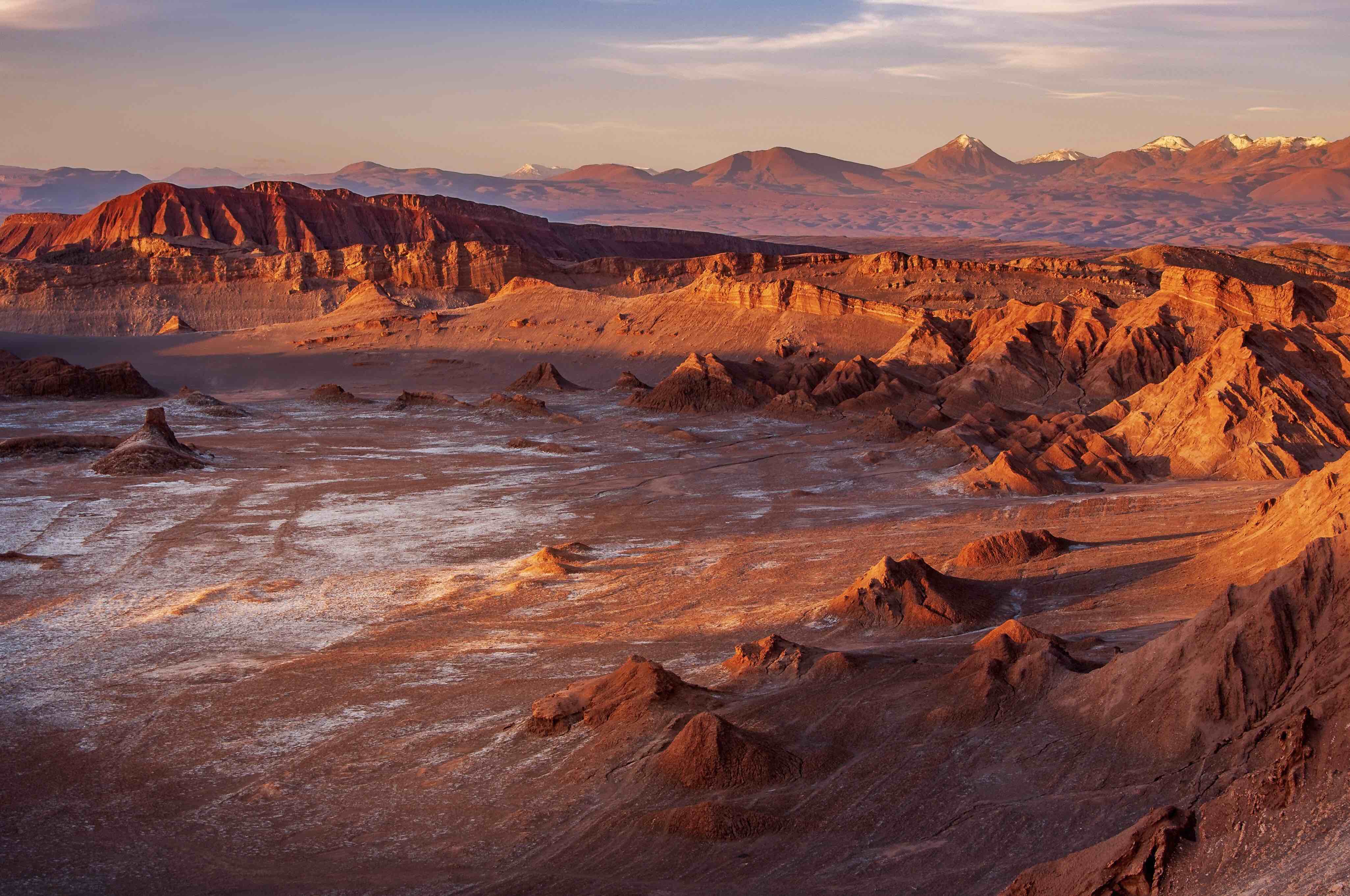 The Valley of the Moon in the Atacama Desert. Known for its