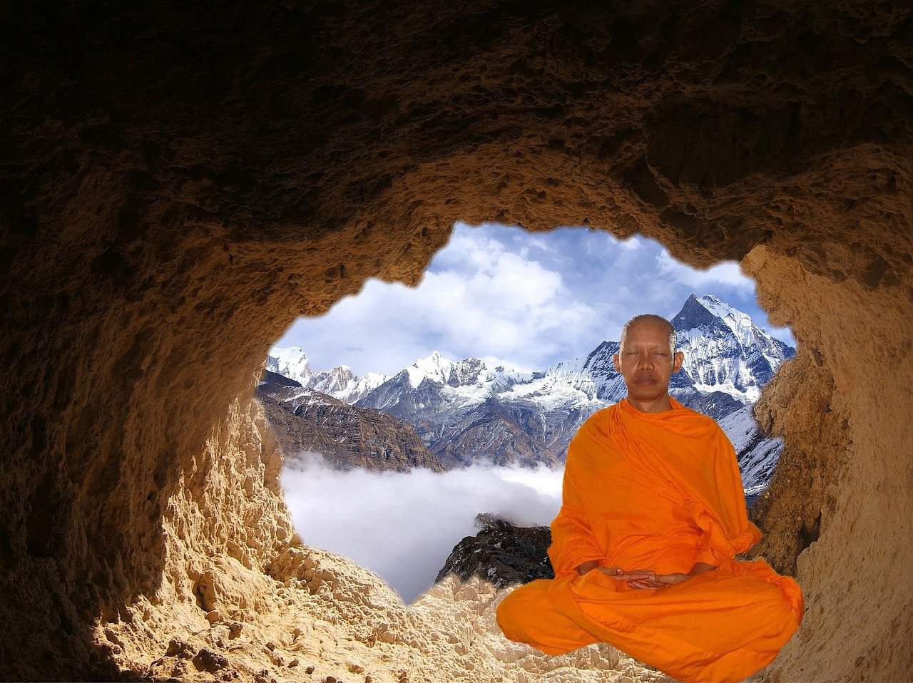 monk, meditation, zen