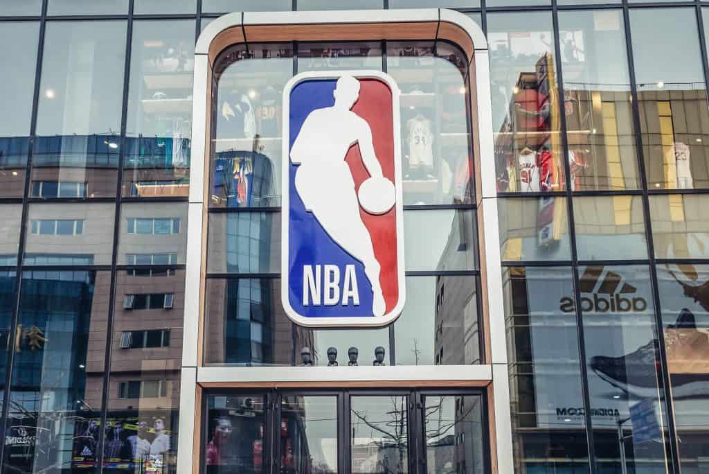 NBA logo on a shop front, sports facts