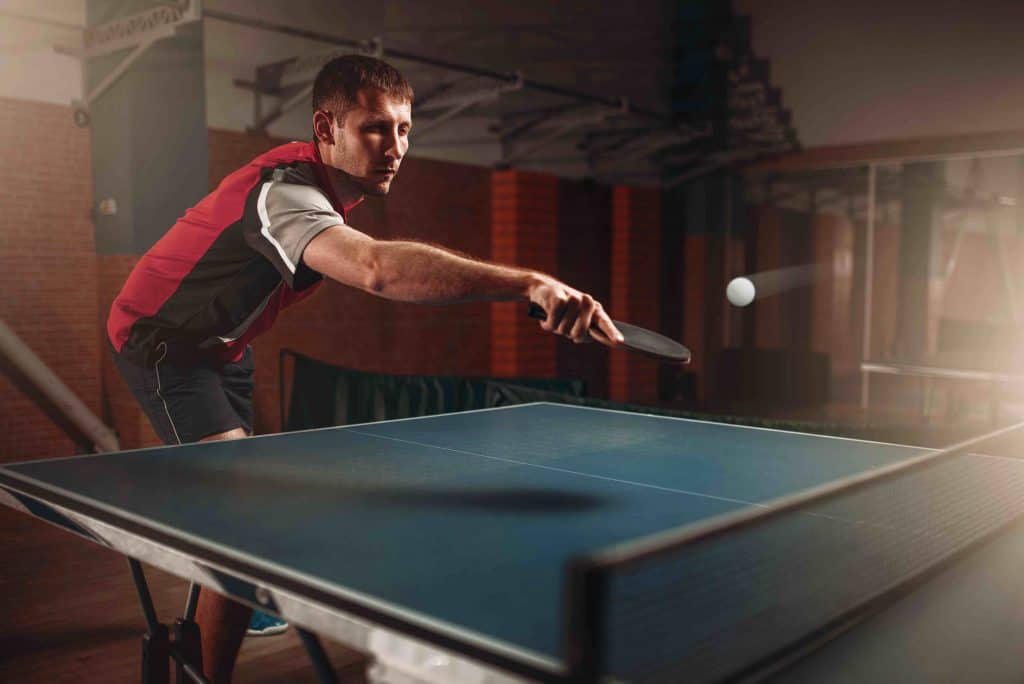 man playing table tennis, sports facts