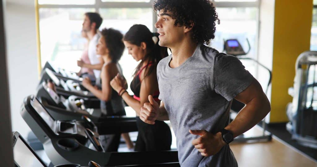 man running on treadmill, lifestyle facts