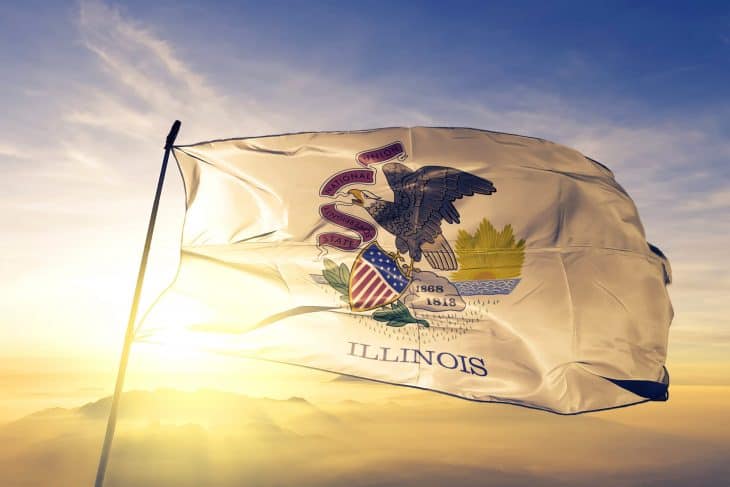 Illinois state of United States flag