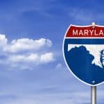 Maryland road sign map