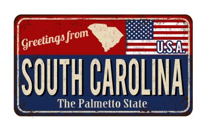 south carolina welcome sign