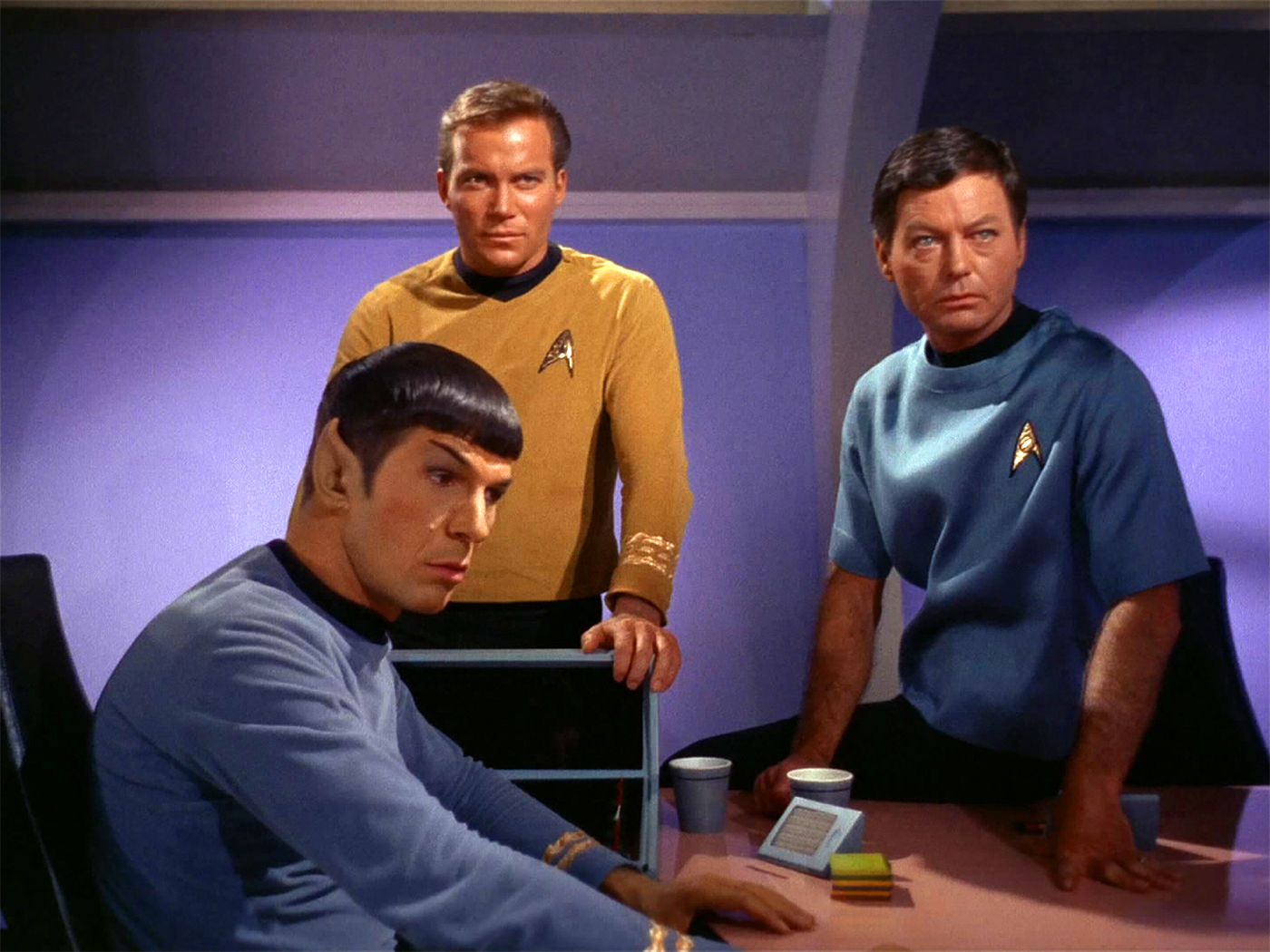 James T. Kirk, Spock, and Leonard McCoy