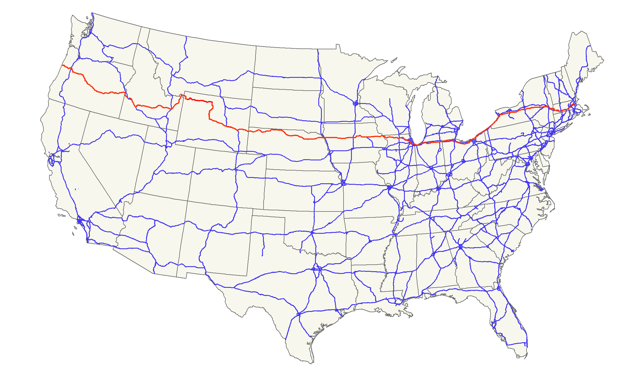 What is the Longest Highway in the United States? Map of US 20