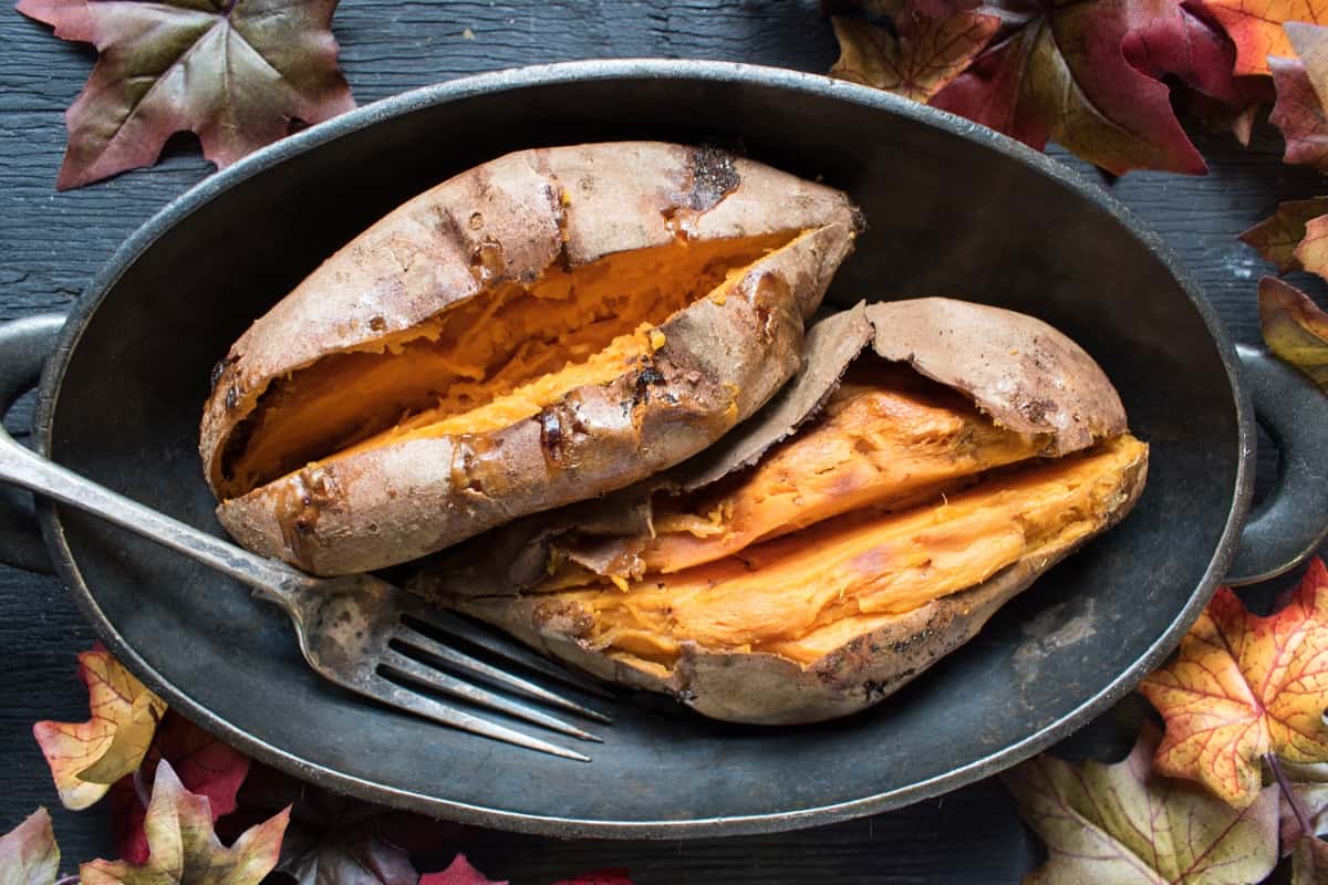 sliced sweet potatoes
