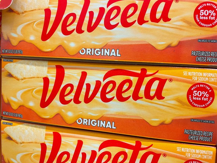 Grocery store Velveeta cheese block