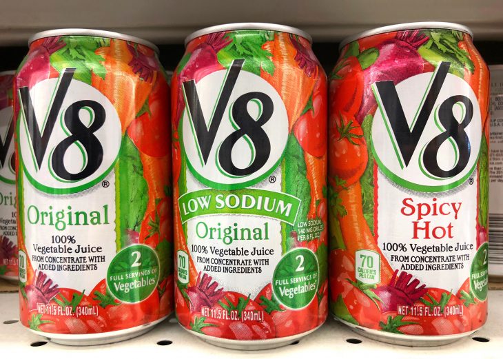Low Sodium V8 Cans