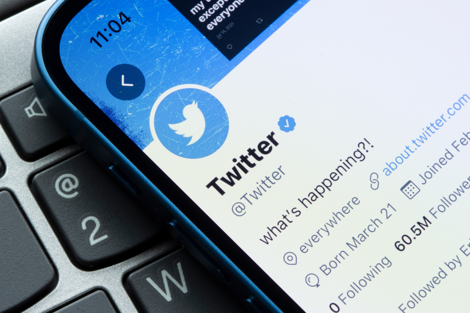 Twitter's official account page