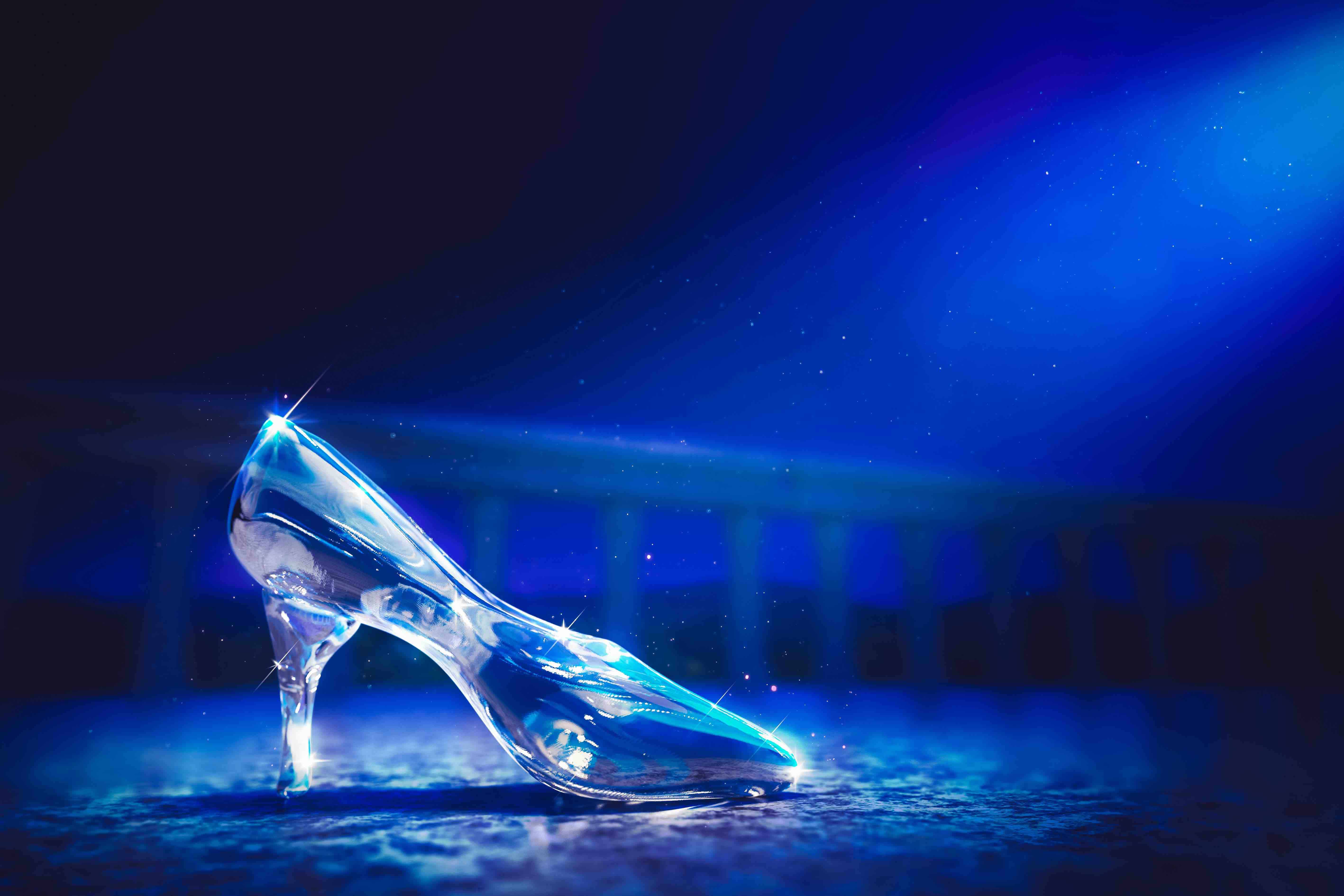 3D image of Cinderella's glass slipper