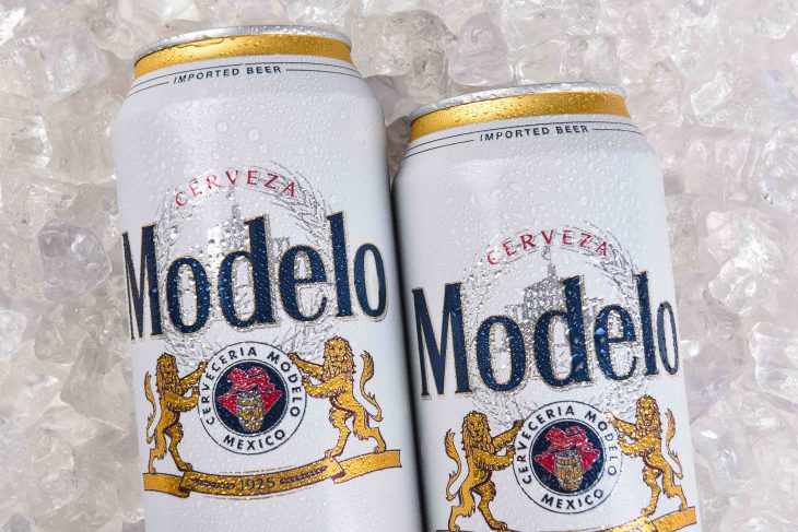 Two cans of Modelo Especial on Ice Closeup
