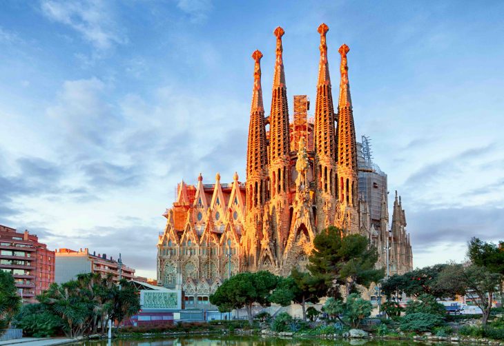 La Sagrada Familia - the impressive cathedral designed by Gaudi, which is being build since 19 March 1882 and is not finished yet February 10, 2016 in Barcelona, Spain.