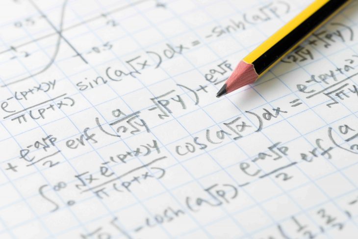 Engineering conceptual using pencil and mathematics formula