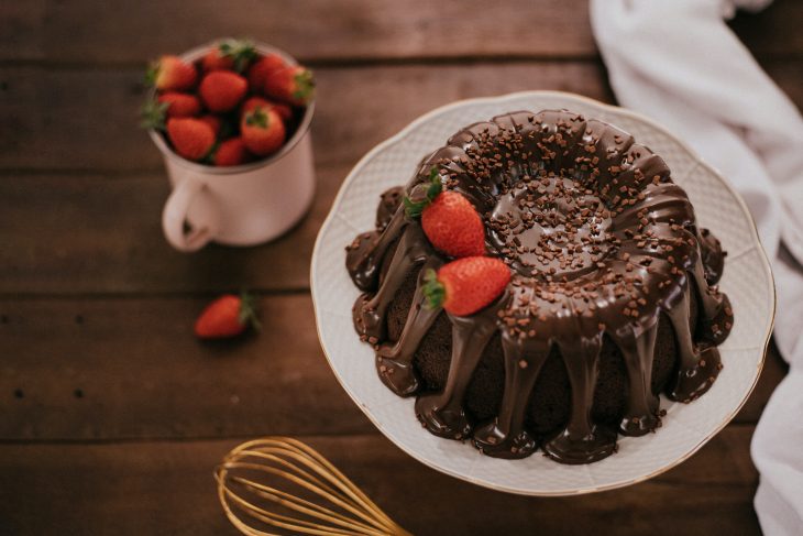 Chocolate cake with Strawberry