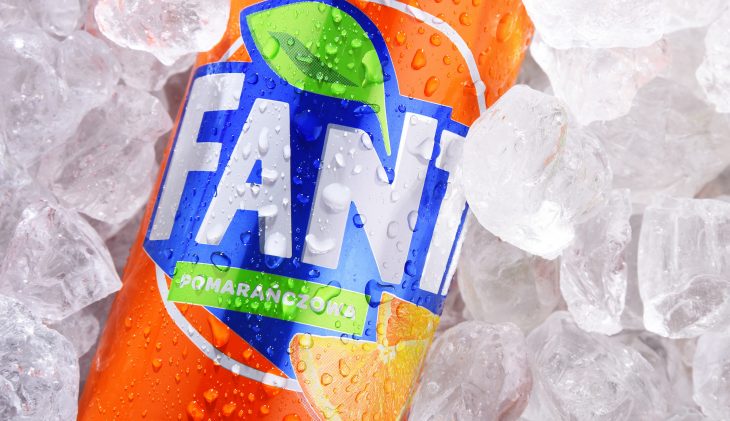 Can of carbonated Fanta