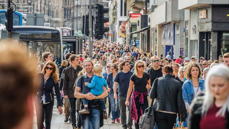 Humans walking