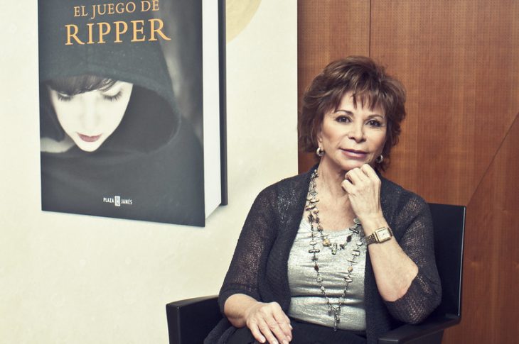 Isabel Allende Posing With Book