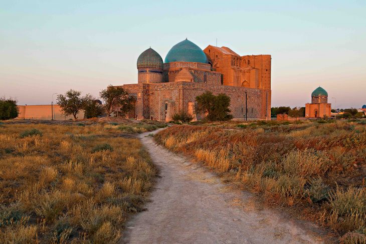 Mausoleum of Khoja Ahmed Yasawi in the city of Turkestan, Kazakhstan.