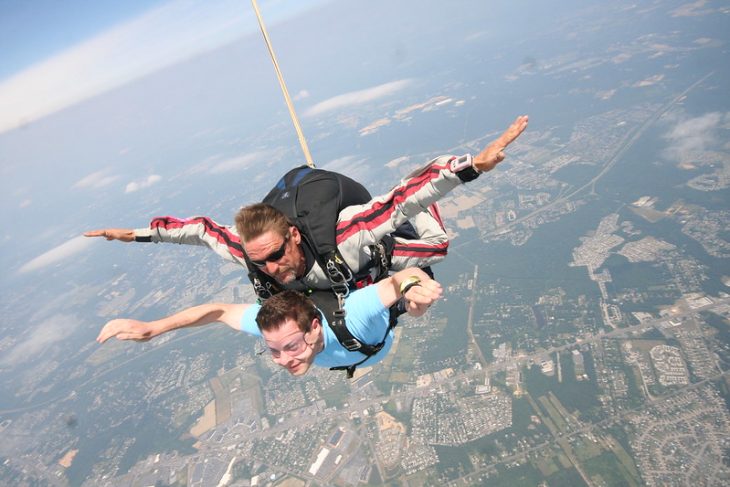 People Skydiving