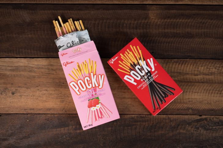 Strawberry and Chocolate pocky boxes