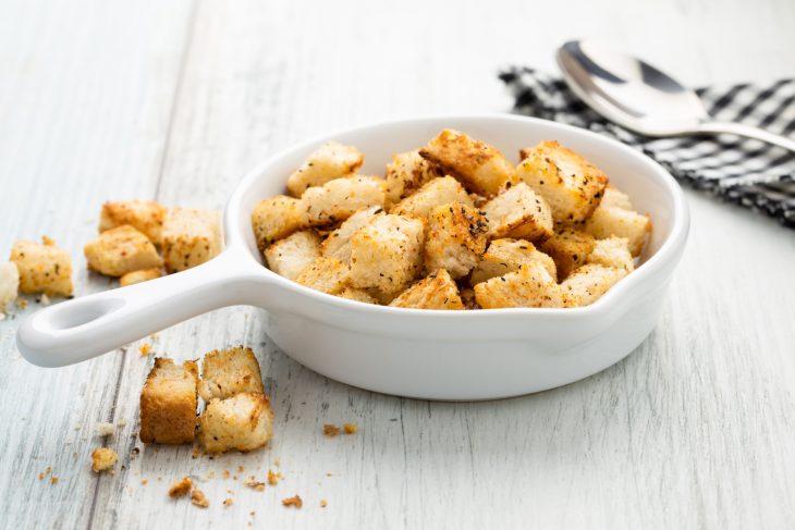 croutons in bowl