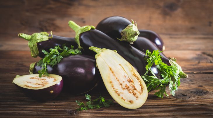 Fresh organic eggplant