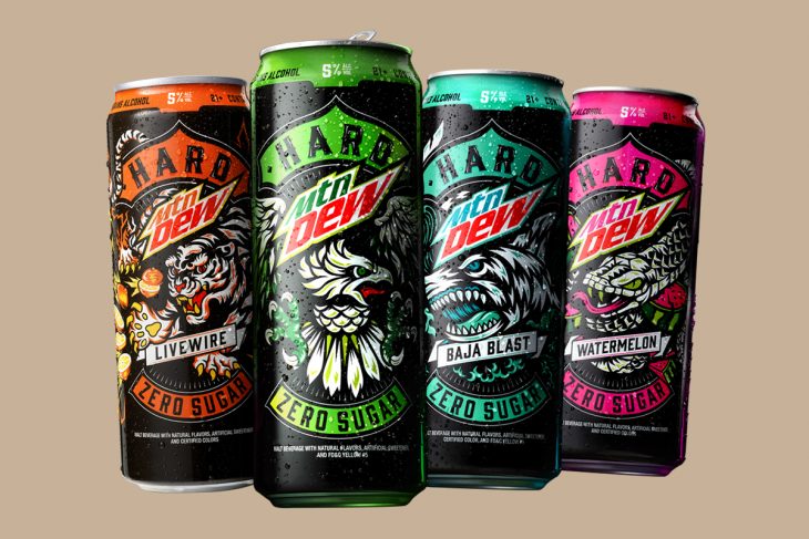 hard mountain dew cans