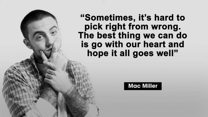 mac miller quote in grayscale